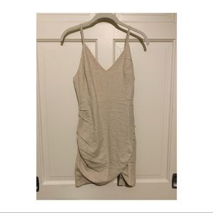 Urban Outfitters Imani Linen Tulip Mini Dress